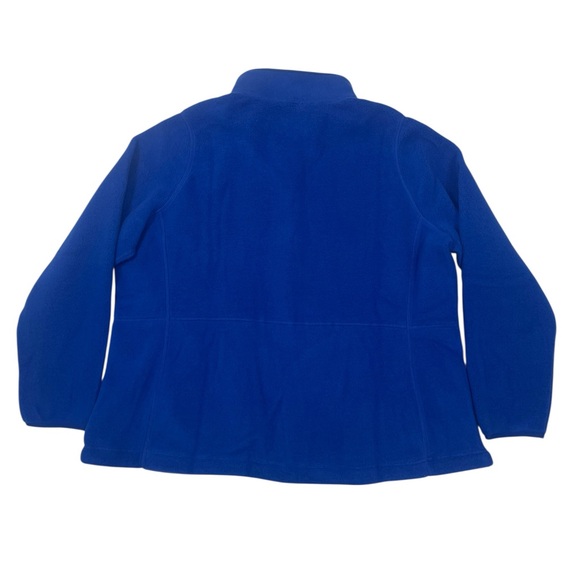 L.L.Bean Mountain Classic Fleece Jacket  Blue Full Zip Long Sleeve Women 2X NEW - Picture 4 of 16